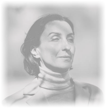 Joanna "Ashka" Falconer black and white portrait 